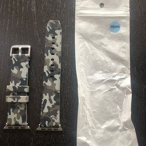 BRAND NEW GRAY CAMO APPLE WATCH BAND - 38MM
